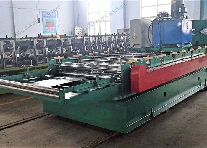 220v 40Cr Roof Roll Forming Machine 5.5kw Corrugated Roof Sheet Making Machine