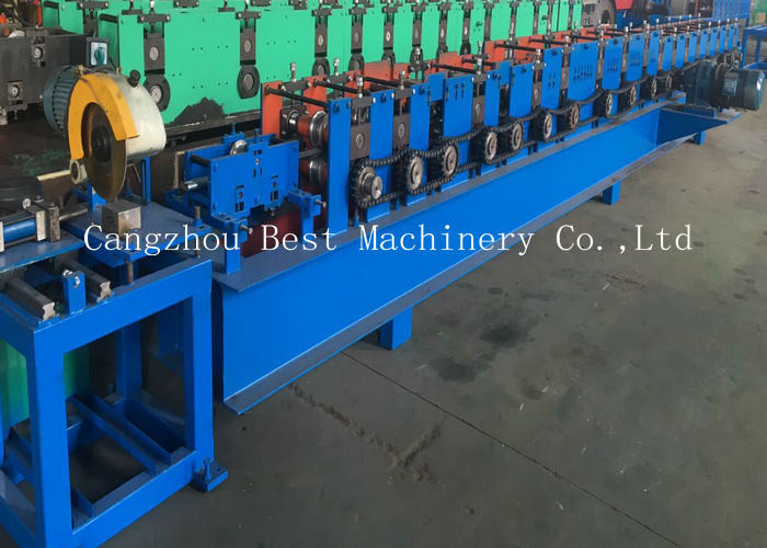 Alumiumum Down Spout Roll Forming Machine Pipe Type 9mx1.4mx1.4m Dimention