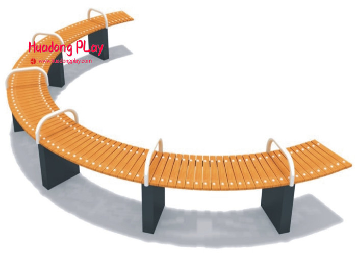 Lounge Round Wooden Bench Around Tree Trunk Environment Friendly Color Customized