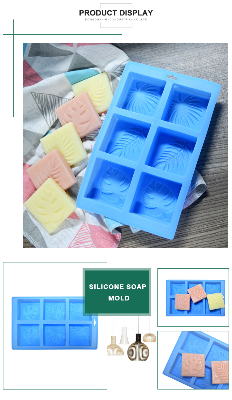 Custom Pattern Reusable Soap Molds Handmade Silicone Square Baking Mold