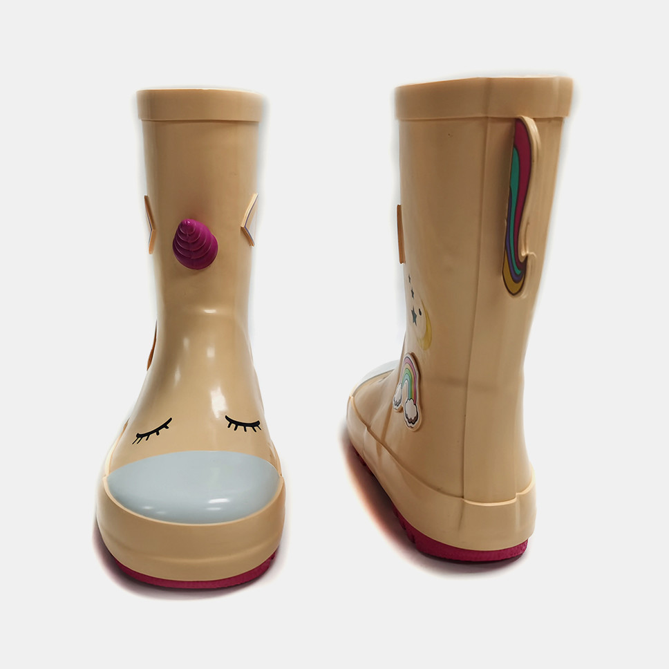 Lightweight Waterproof 3D Unicorn Rainbow Boots