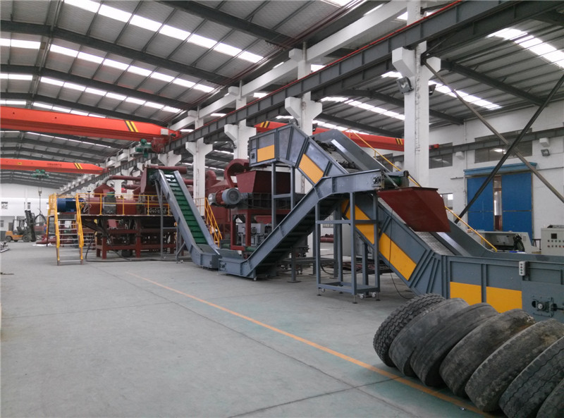 Waste Tire Rubber Crushing Recycling Line Waste Tyre Recycling Machine