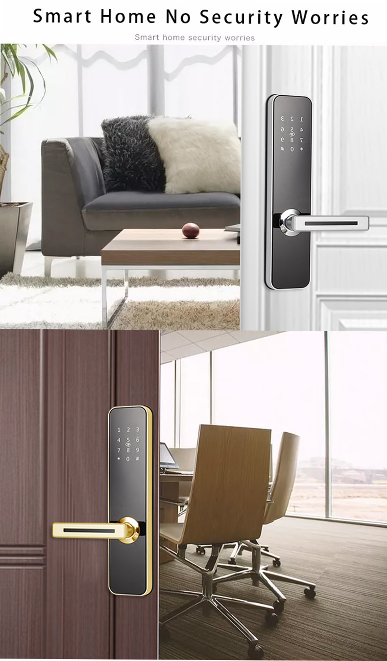 5 Star Magnetic Keypad Entry Door Lock Mechanical Key Free Software Password