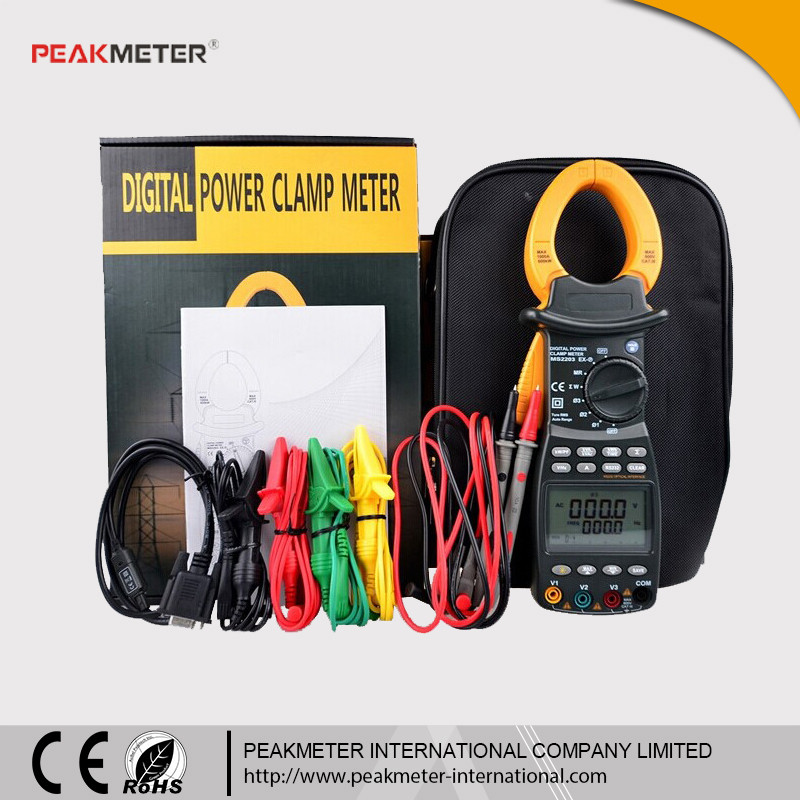 True RMS Auto Range Digital Power Clamp Meter 9999 Counts Low Battery Indication