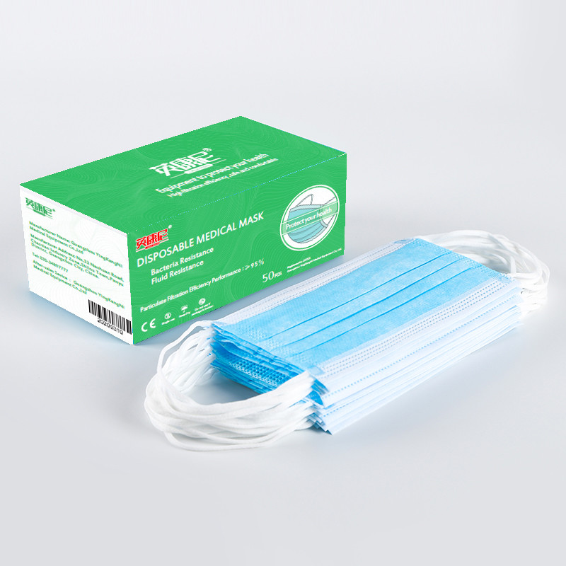 Melt-blown Fabric Protective Disposable Face Mask, Comfortable Fit 3 ply Disposable Face Mask