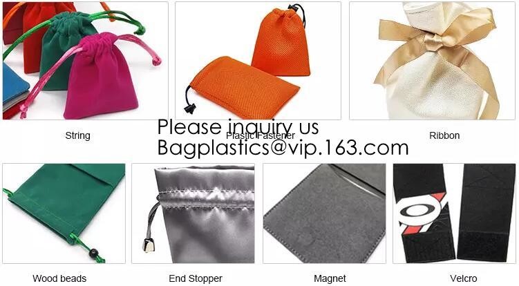 Black Satin Drawstring Bag With Gold Printing And Ribbon, Various Color Thick Matt Satin Dust Bag,Small Silver Satin Dra