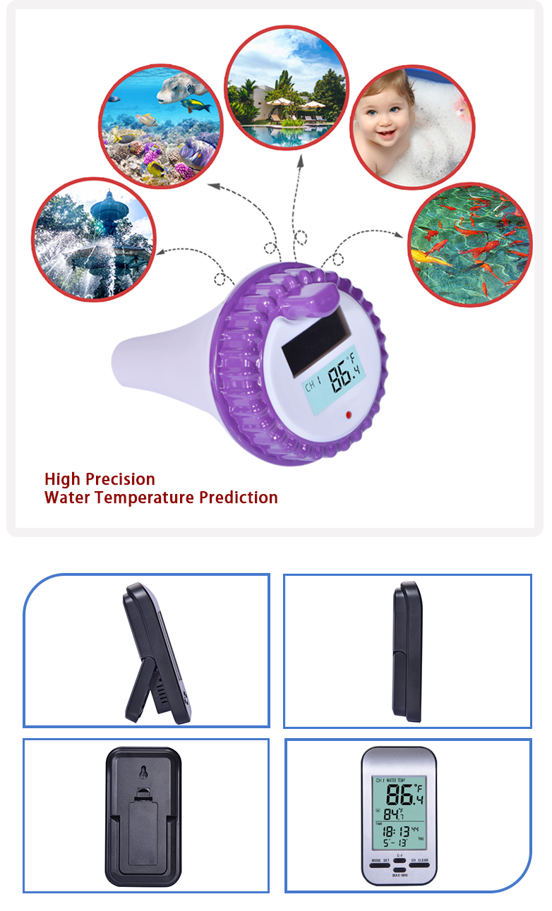 WT0224 Custom Wireless Swimming Pool Thermometer Floating Waterproof Digital Thermometer For Outdoor