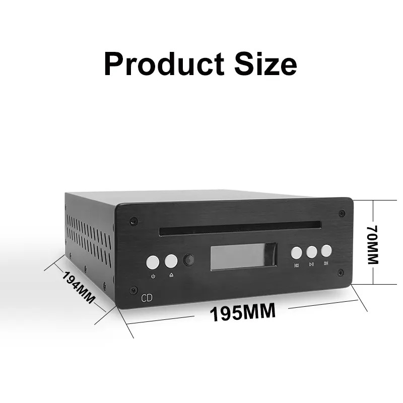 OEM ODM Custom Audio Services Solid HiFi CD Disc Player Support 24 Bit 192Khz DAC