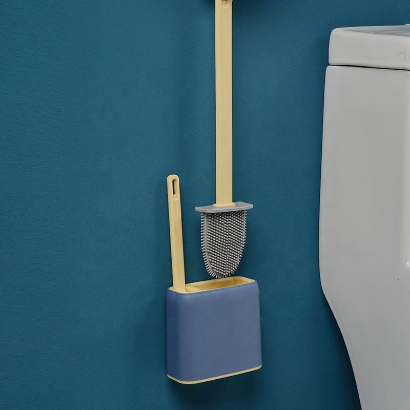 Deep Cleaning Toilet Bowl Cleaning Brush Leakproof Holder Wall Mounted Holder