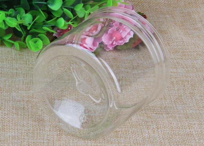Plastic Clear Cookie Jar Candy Canister Food Storage With Matal Pull Tab Lid