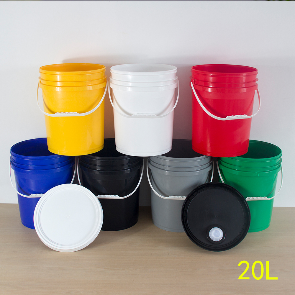 ISO9001 Certified 20 Liter Blue 5 Gallon Chemical Pail Handling Food Grade Plastic Bucket for Paint and More
