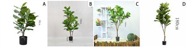 210cm Height Fake Bonsai Plants Ficus Sunflower Bamboo Traveller Banana Bonsai Tree