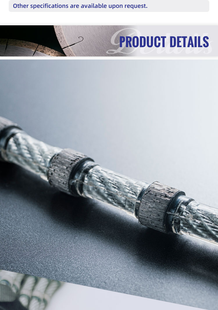 7.3 8.3mm Diamond Wire Saw for Granite Marble Block Squaring and Profiling Guaranteed