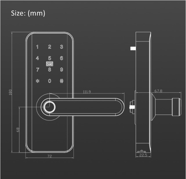 Home Security Fingerprint Smart Wifi Door Lock Keyless Entry Door Lock With Keypad IC Card For
