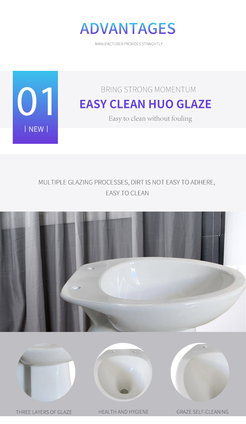 1 Piece Gravity Flush Toilet Left Hand Flush Water Closet 500x375x390mm