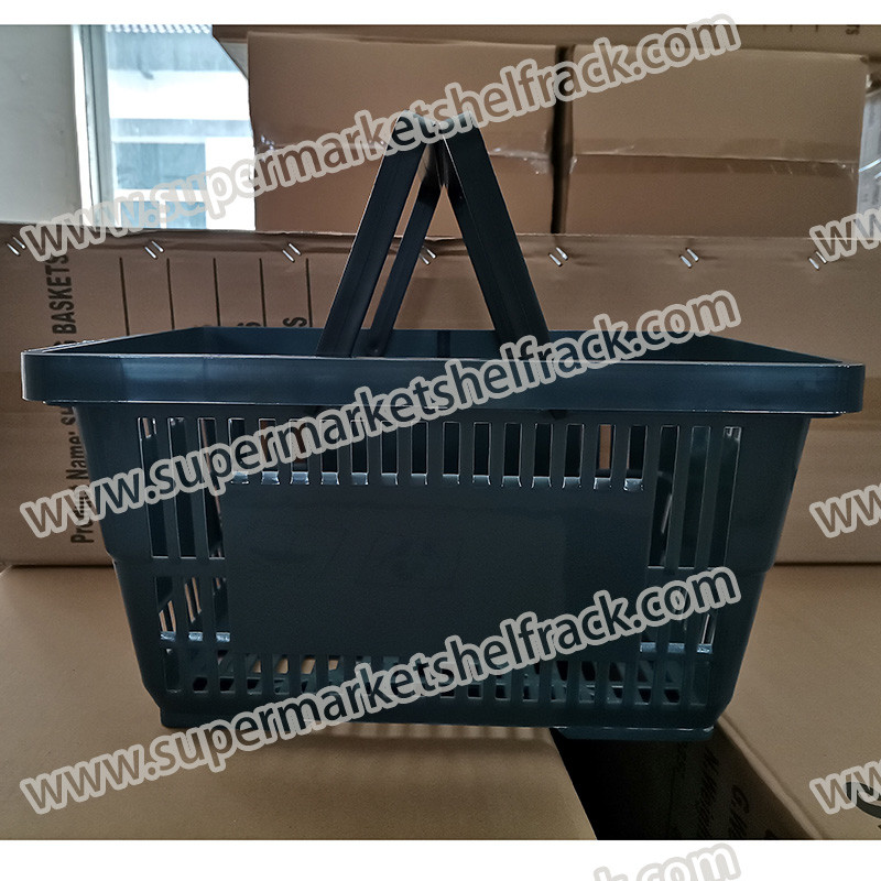 380MM 220mm 16L Plastic Rolling Basket With Handles