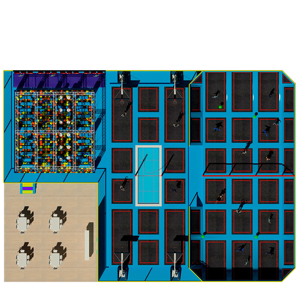 Waterproof Foam Pad Soft Indoor Playground , Jump And Bounce Trampoline Park