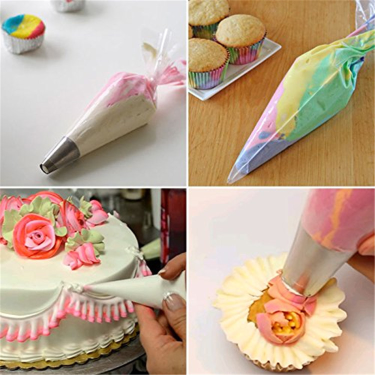 Safe Disposable Pastry Plastic Piping Bag 32*18cm Size For Cake