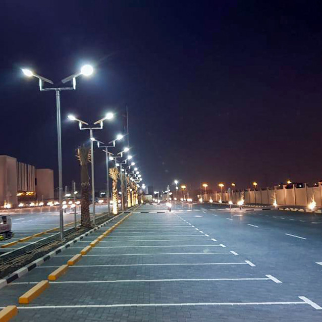 All In One Remote Monitoring Column Motion Sensor Street Lights