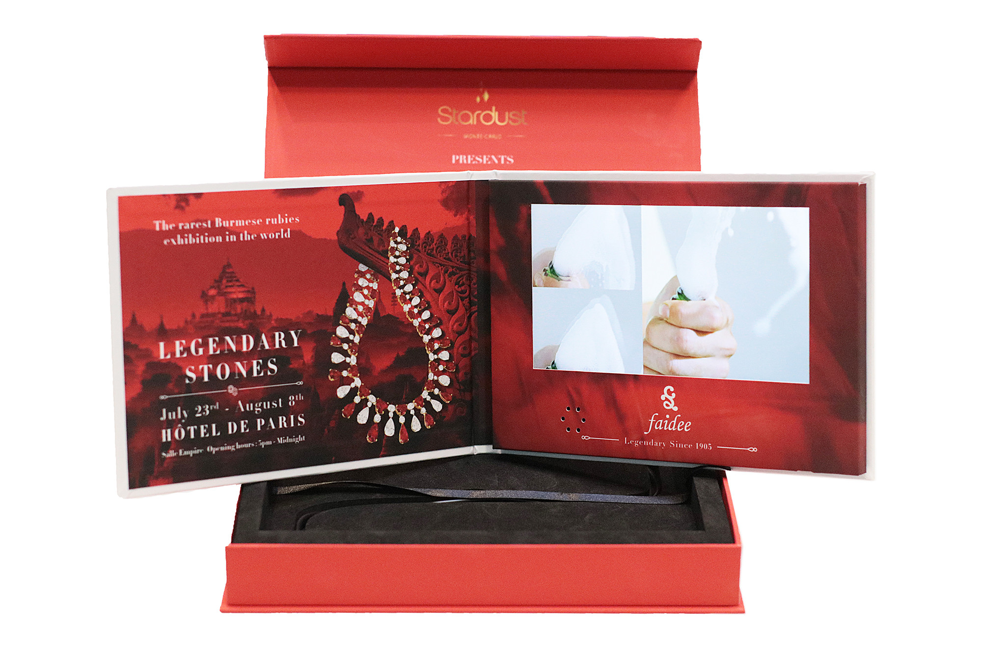 Customized Color 7-Inch Video Brochure Book with 2-5 Hours Battery Life and LCD Booklet Desk Calendar