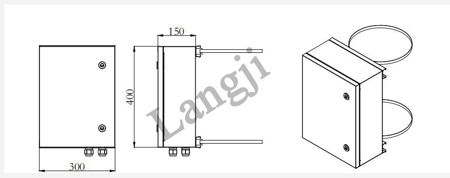 Metal Waterproof Electrical Distribution Box , Pole Mounted Distribution Box