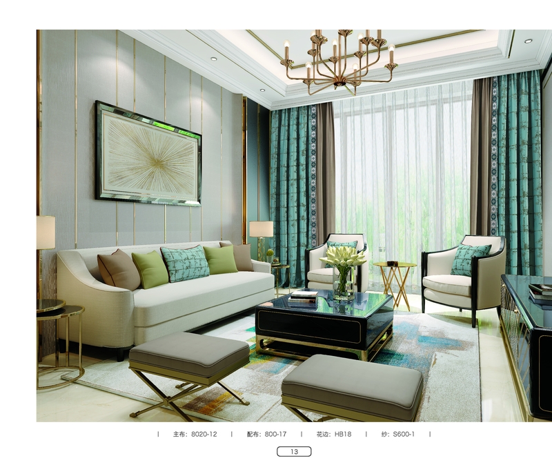 Thick Blackout Curtains Modern High Shading fabric drapery for Bedroom Living Room Window Blinds Drapes