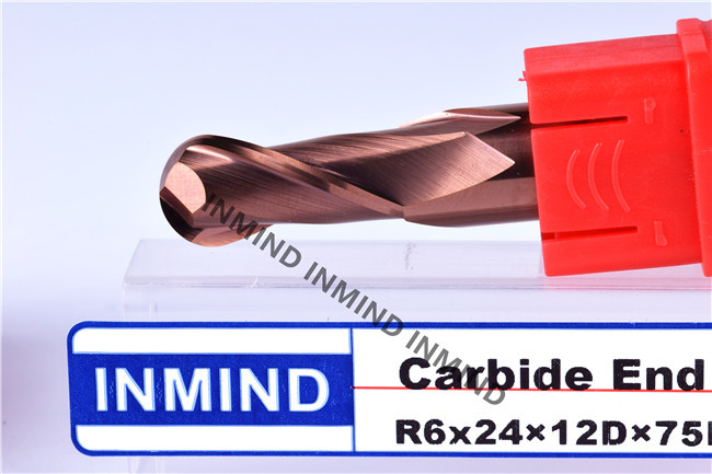 Extra Long Solid Carbide Square Corner Radius End Mill / Aluminum End Mill