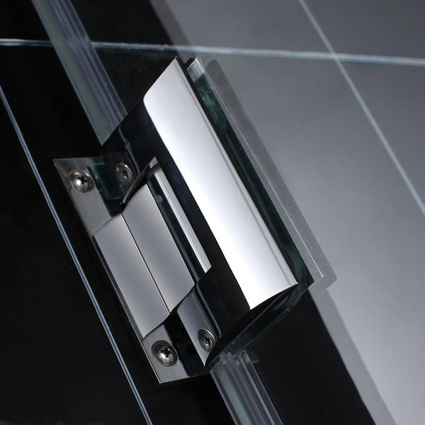 Customized Tempered Glass Shower Enclosure Black Tempered Glass With Hinge