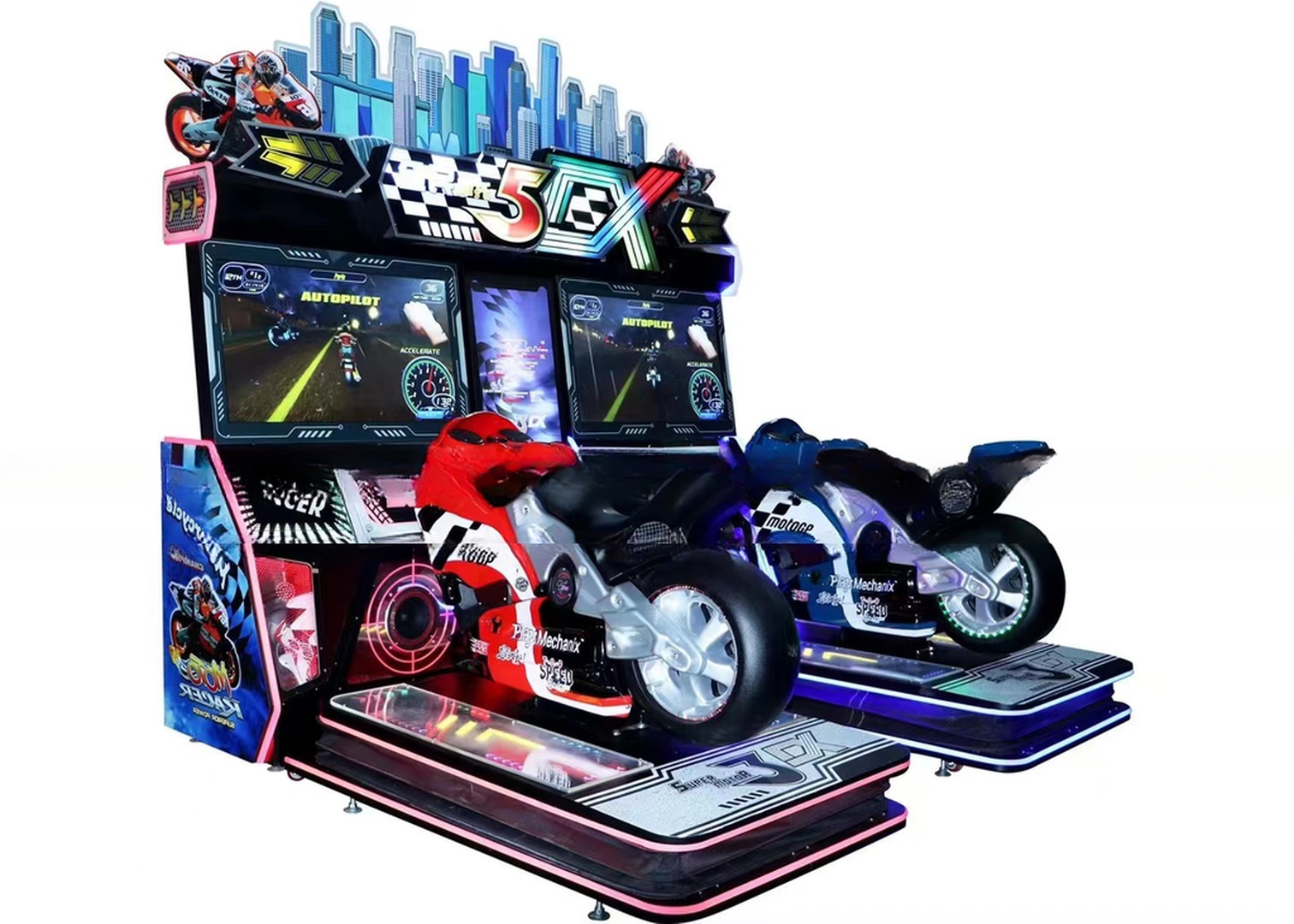 42LCD Double Players Speed Motorcycle Arcade Game Machine Original Design