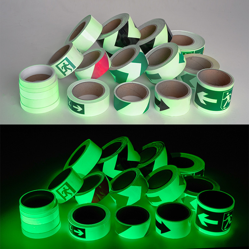 Printable Green Photoluminescent Film Glow in the Dark Tape Luminous Film for Warning