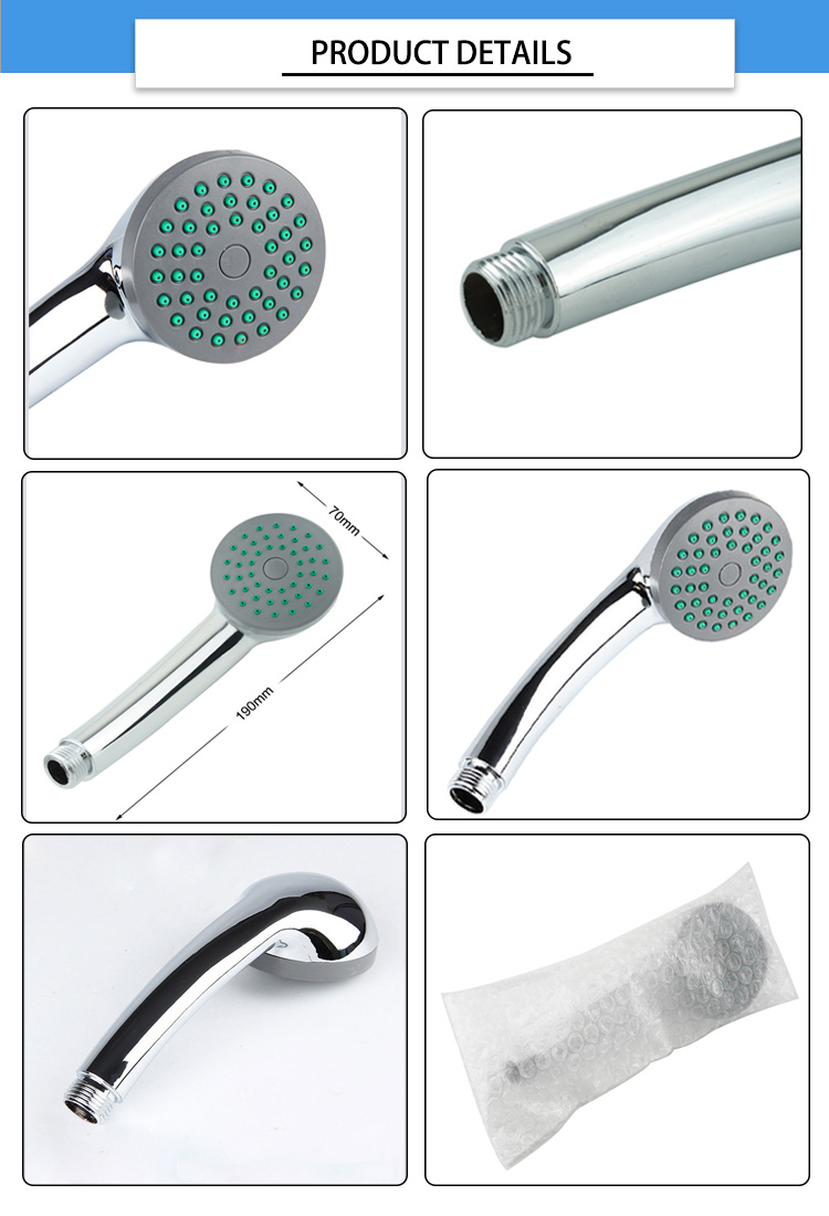 70mm*190mm Handheld Bathroom Rain Shower Heads