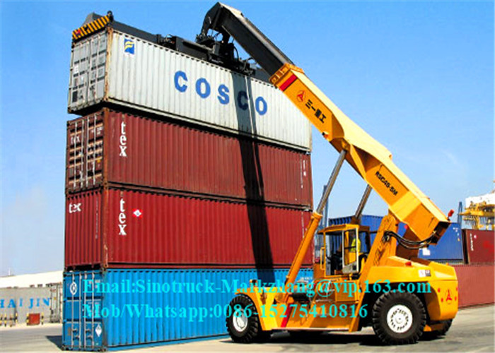 Kalmar 45 Ton 40ft Container Reach Stacker Forklift , Container Moving Equipment