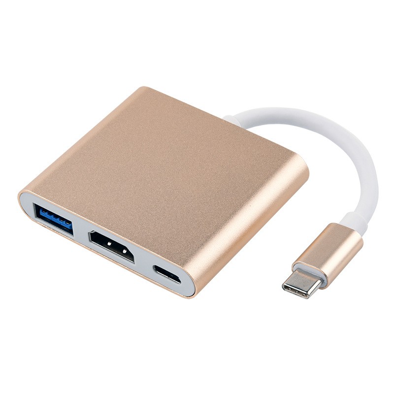 Kico High Performance 3 in 1 Type-C USD 3.1 to HDTV 4K USD 3.0 Type C Female Port Cable Adapter Converter Hub Good Price