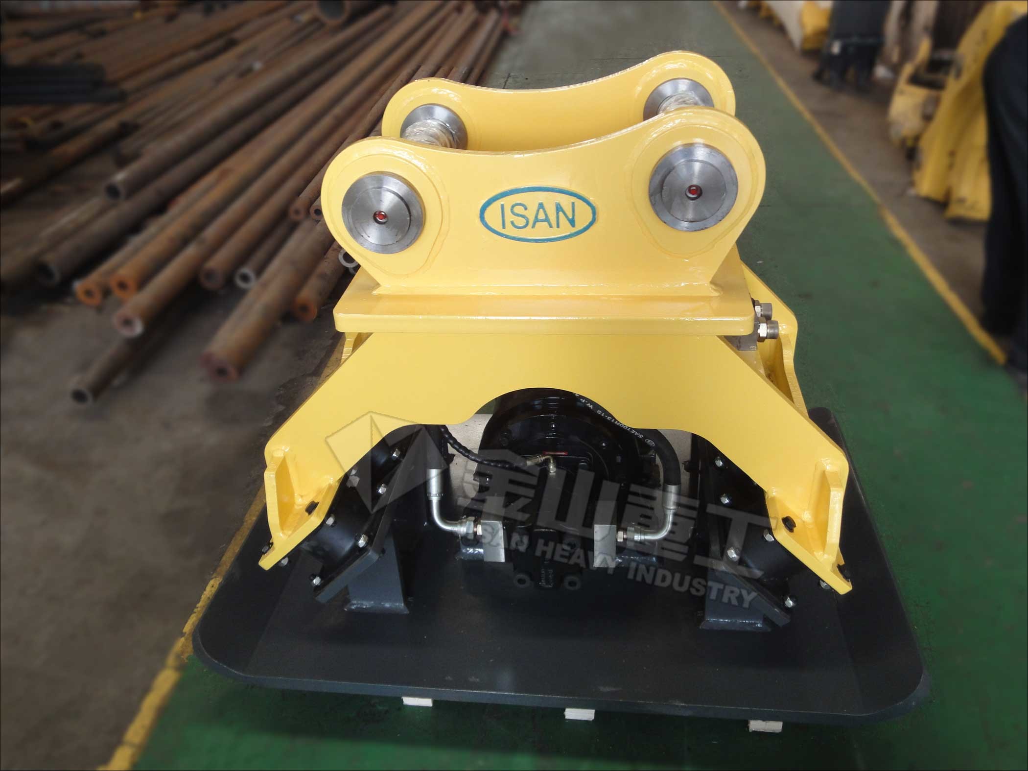 Customized Trench Hydraulic Plate Compactor , Steel Plate Compactor For Excavator CAT320 CAT322