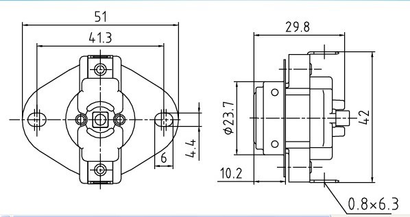 Bimetal Thermal Protector Electrical Heating Thermostat with CE KSD302 Series