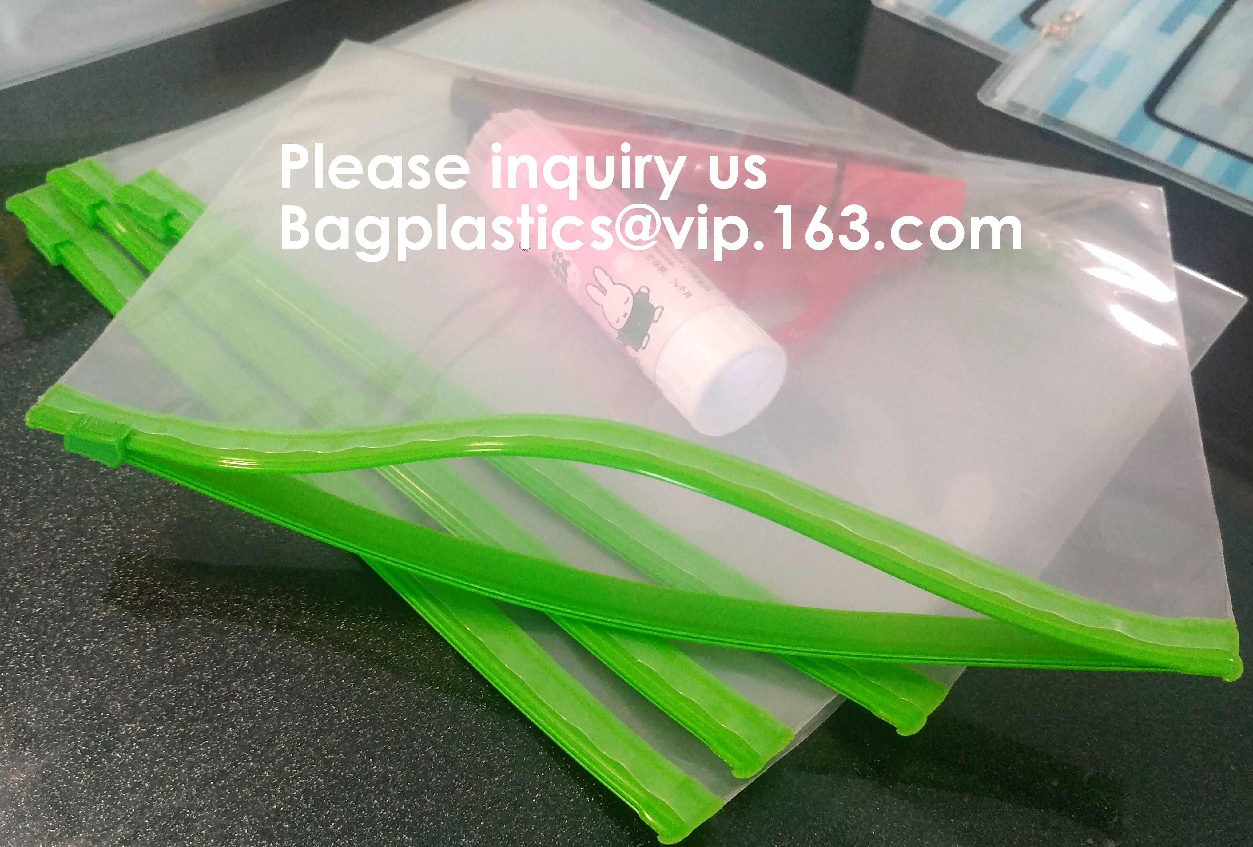 Resealable Clear Reclosable Stand Up Pouches Plastic Seal Zip Lock Bags Poly Bag,gridding document zip bag with metal ho