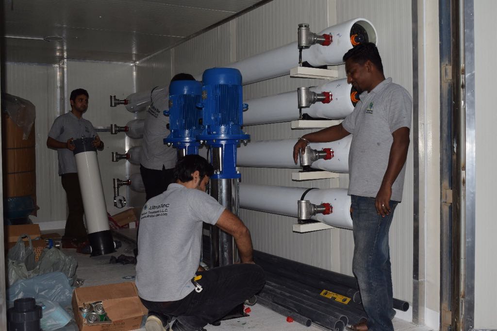 Package Containerized Water Treatment Plant 440v Hydranautics Membrane