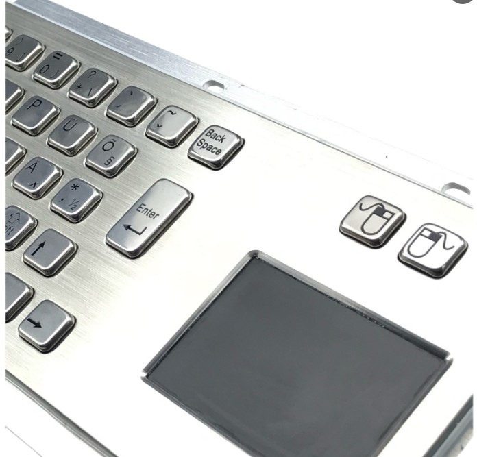 kiosk Industrial IP65 / IK07 KIOSK Stainless Steel Keyboard Language Support Customization Rear Panel Mounted -40℃