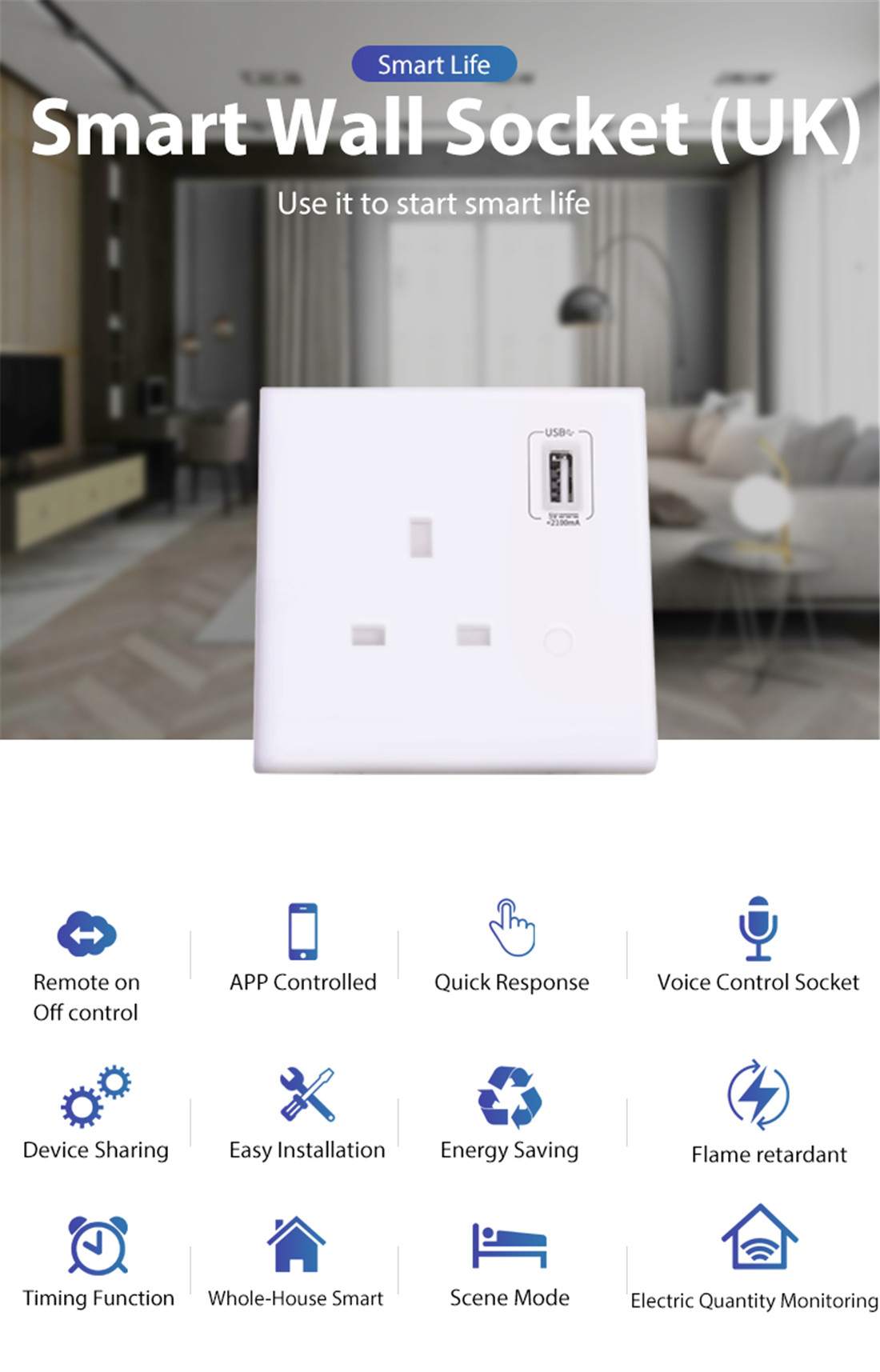 Tuya With Electricity Monitoring Function Wall Plugs Sockets Zigbee
