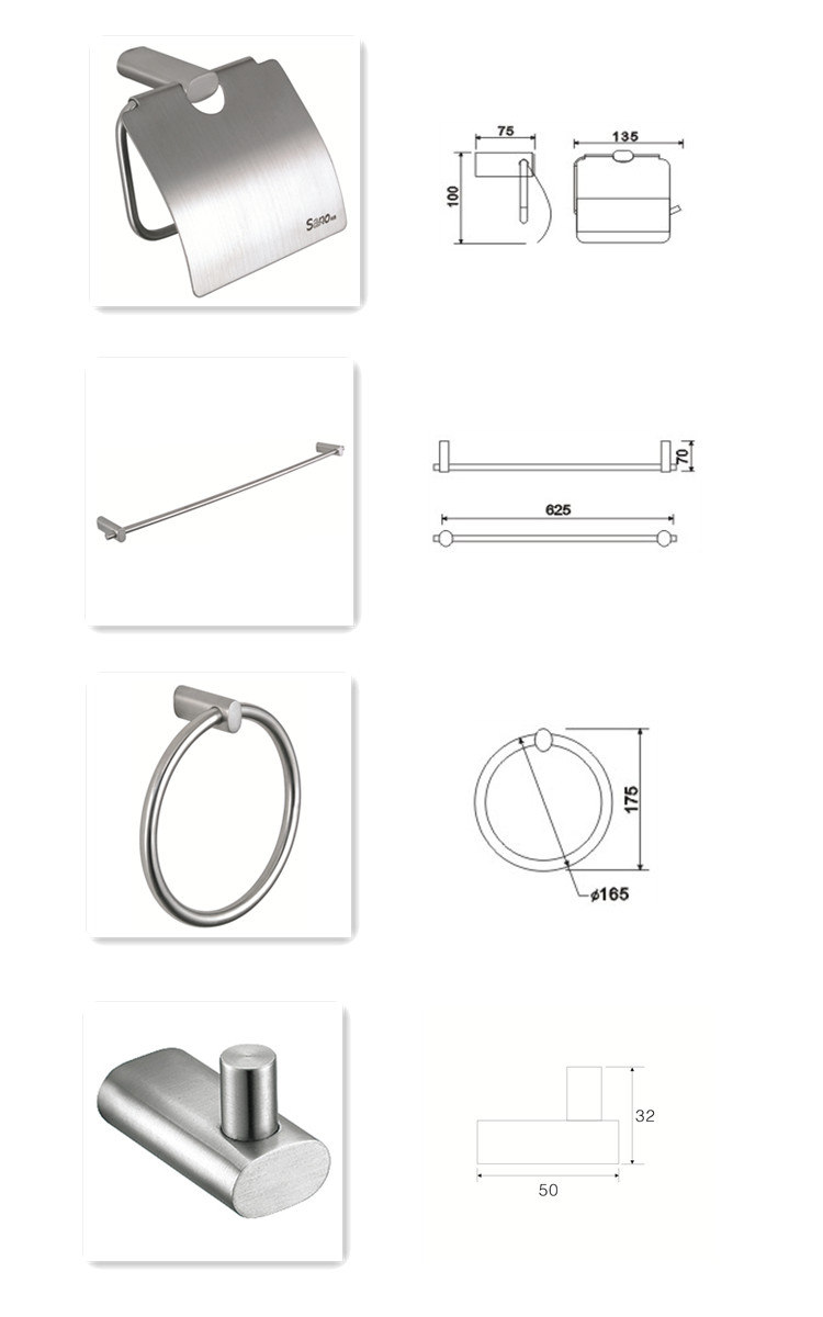 OEM Bathroom Accessories Set Wall Mounted Restroom Shower Room