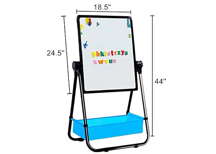 Magnetic Double-Sided Dry Erase Board with 360° Rotating Easel Stand for Kids Art Easel