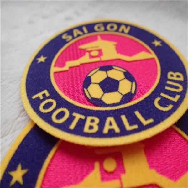 Football Club Custom Clothing Patches Heat Transfer Tatami Flocking Smooth