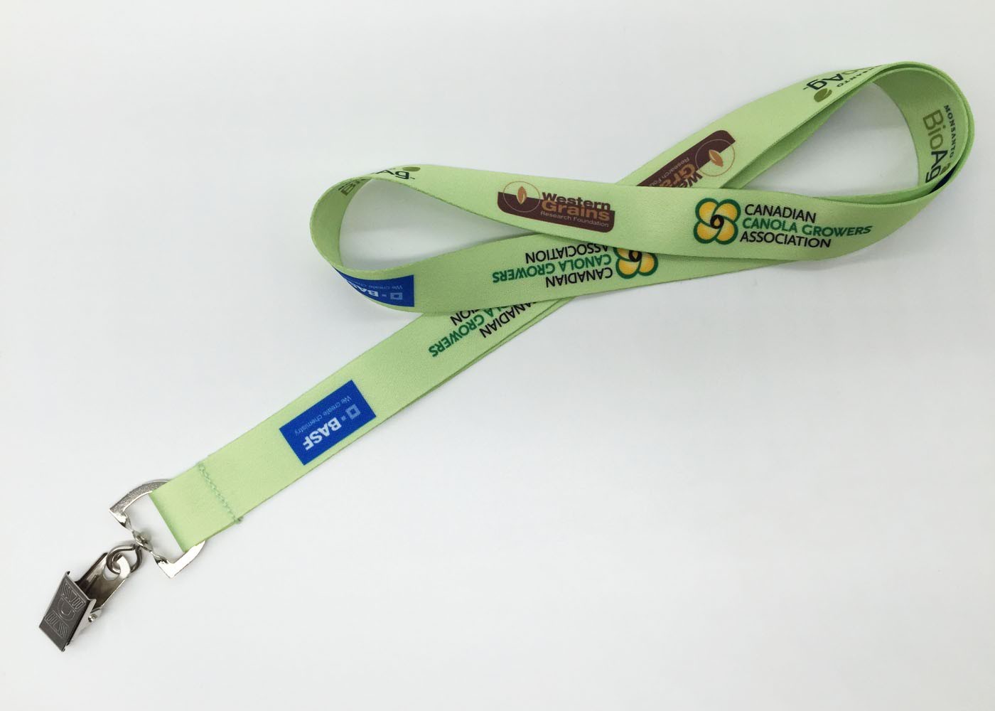 Mint Green Heat Transfer Lanyards For Students With Swivel Hook