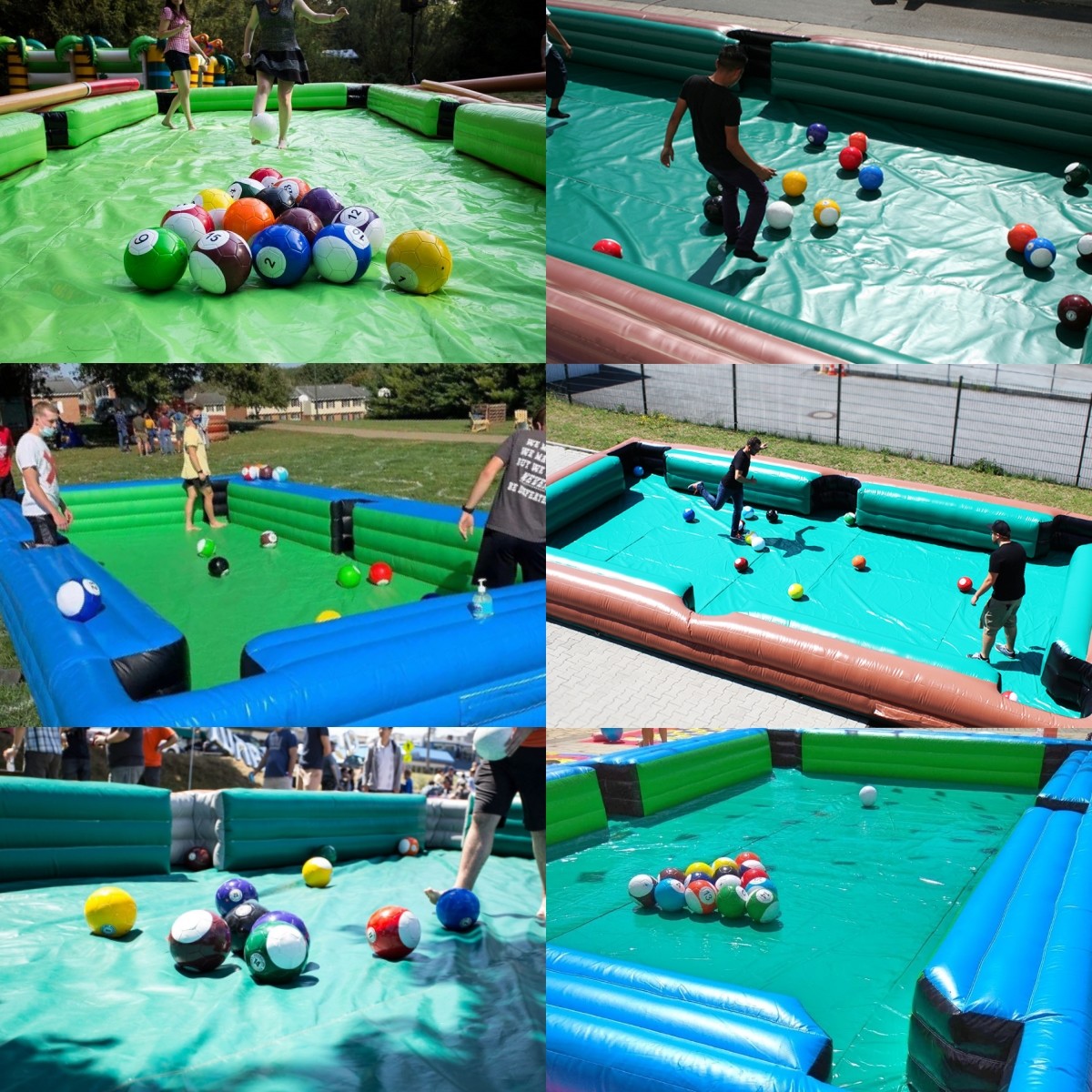 Customized Inflatable Football Soccer Snooker Games Ball Pool Inflatable Billiards