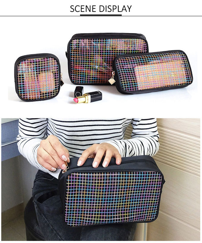 Promotional Personalized Travel Zipper Mesh Washing Cosmetic Bag
