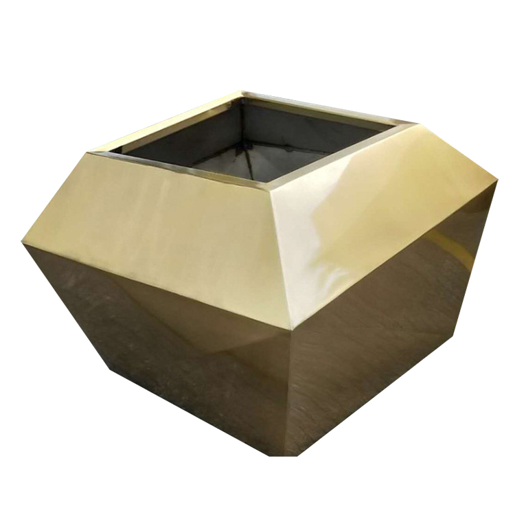 Decorative metal square plant box flower pot big large