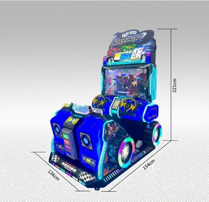 42-inch Coin Operated Kids Racing Simulator Arcade Machine FEC Amusement Game Center