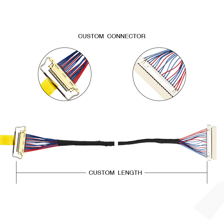 OEM 20 Pin Lcd Cable Assembly I-Pex 20453-220t-03 HRS Df19-20s