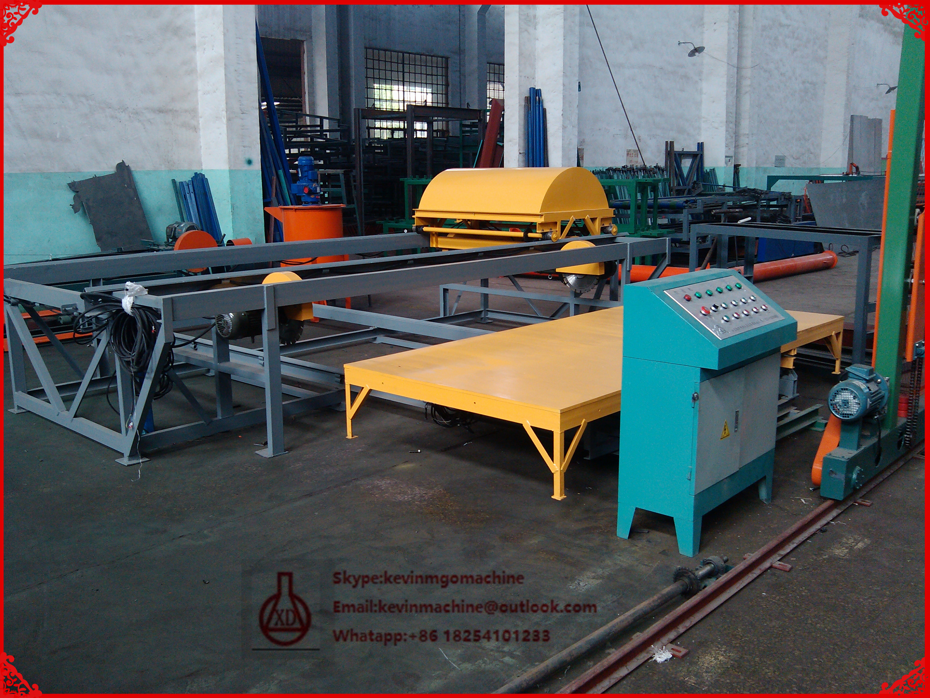 32KW Total Power Sandwich Panel Machine , PLC Control System Sandwich Production Line