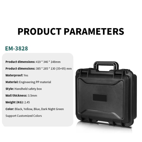 Secure Locking Portable Tool Box Easy Portability Protective Storage Case Explosion Proof